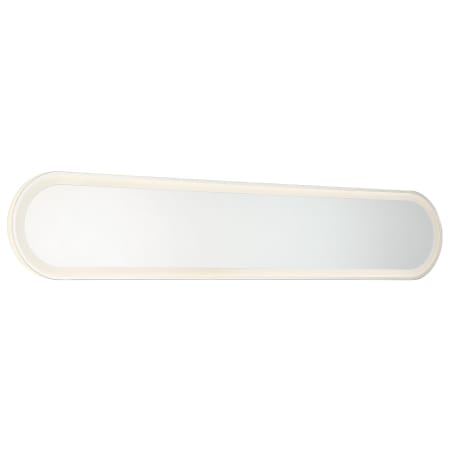 Minka Lavery 36" W x 6-3/4" H Contemporary Oval Metal Framed Bathroom Wall Mirror with Light White