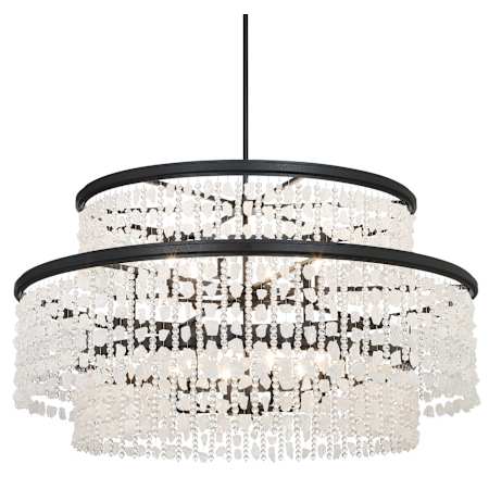 Minka Lavery Shimmering Elegance 12 Light 48" Wide Crystal Drum Chandelier Sand Coal