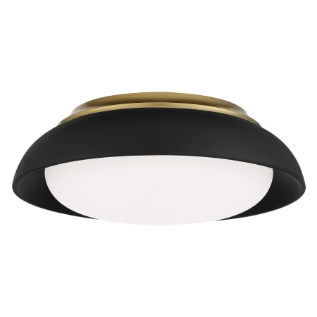 Minka Lavery Vantage 15" Wide LED Flush Mount Ceiling Fixture Coal / Honey Gold
