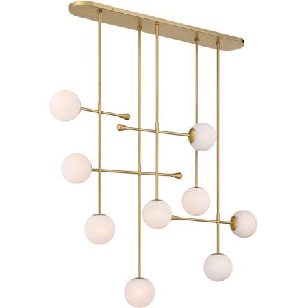 Minka Lavery Ursolus 9 Light 44" Wide Abstract Chandelier Legacy Brass