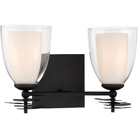 Minka Lavery Elowen 2 Light 13" Wide Vanity Light Dark Matte Black