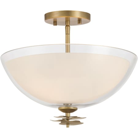 Minka Lavery Elowen 3 Light 15" Wide Semi-Flush Bowl Ceiling Fixture Legacy Brass