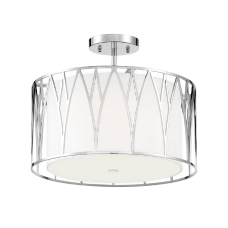 Minka Lavery Regal Terrace 16" Wide LED Semi-Flush Drum Ceiling Fixture Polished Nickel