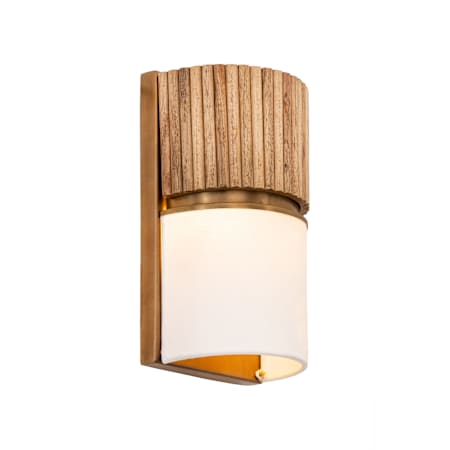 Minka Lavery Nebri 2 Light 12" Tall Wall Sconce with Linen Shade Legacy Brass