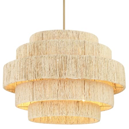 Minka Lavery Caviana 6 Light 31" Wide Pendant Signature Brass