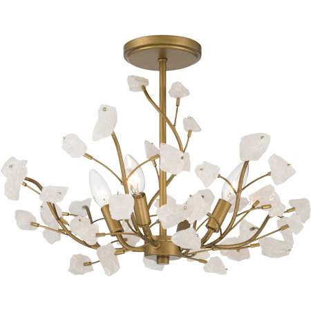 Minka Lavery Ramus 4 Light 22" Wide Semi-Flush Ceiling Fixture Painted Legacy Brass