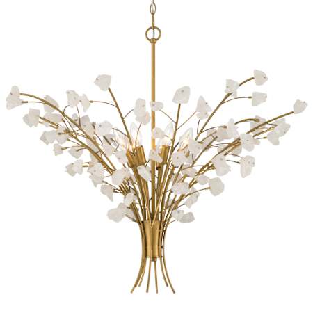 Minka Lavery Ramus 6 Light 36" Wide Abstract Chandelier Painted Legacy Brass