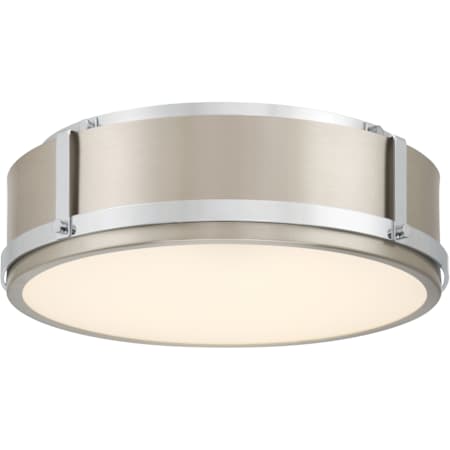 Minka Lavery Lynca 14" Wide LED Flush Mount Drum Ceiling Fixture Brushed Nickel / Chrome