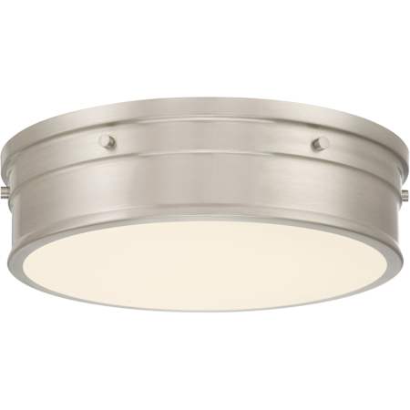 Minka Lavery Marnex 13" Wide LED Flush Mount Drum Ceiling Fixture with Etched, Opal Glass Shade Brushed Nickel