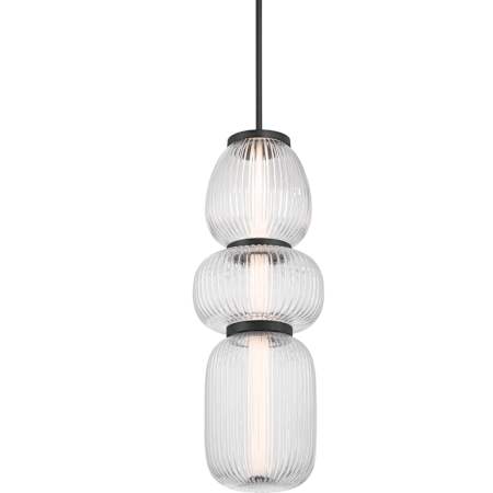 Minka Lavery Cordel 10" Wide LED Plug-InMini Pendant Dark Matte Black