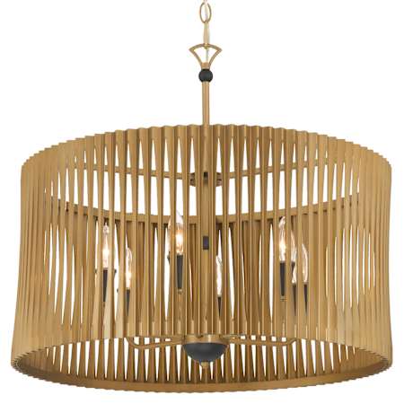 Minka Lavery Aven 6 Light 24" Wide Pendant Sand Coal Black