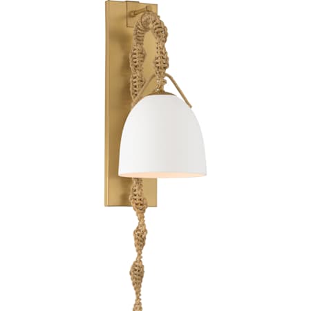 Minka Lavery Cordón 19" Tall Wall Sconce with Ceramic Shade Legacy Brass