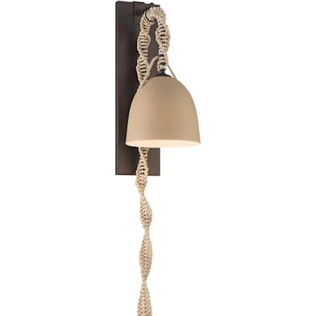 Minka Lavery Cordon 19" Tall Wall Sconce with Ceramic Shade Dark Bronze