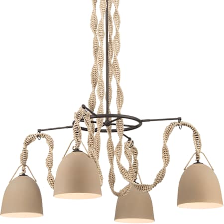 Minka Lavery Cordon 4 Light 40" Wide Multi Light Pendant with Ceramic Shades Dark Bronze