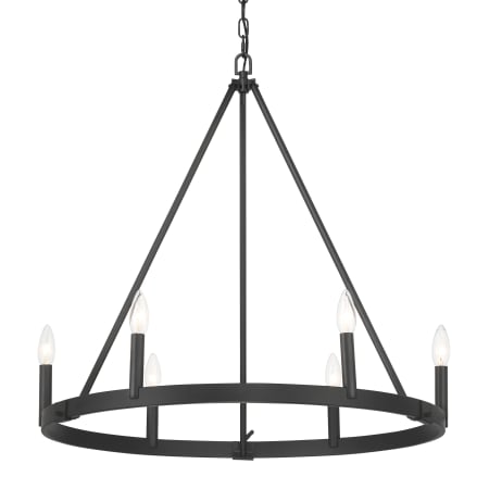 Minka Lavery Dutton 6 Light 28" Wide Taper Candle Style Ring Chandelier Coal