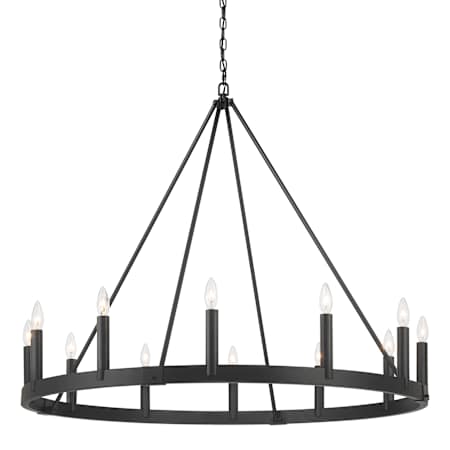 Minka Lavery Dutton 12 Light 43" Wide Taper Candle Style Ring Chandelier Coal