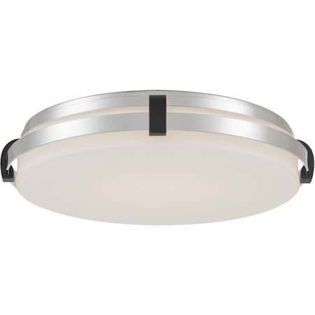 Minka Lavery Arclume 15" Wide LED Flush Mount Ceiling Fixture Chrome / Dark Matte Black