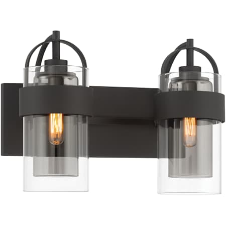 Minka Lavery Ravik 2 Light 14" Wide Vanity Light Dark Matte Black