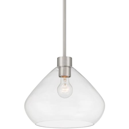 Minka Lavery Elaris 13" Wide Pendant - Clear Glass Brushed Nickel