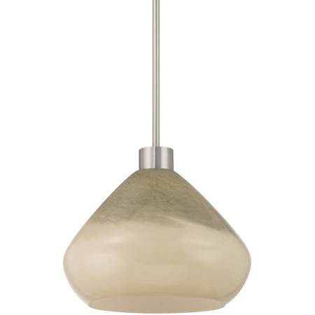 Minka Lavery Elaris 13" Wide Pendant - Frosted Glass Brushed Nickel