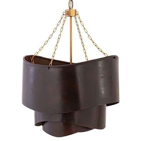 Minka Lavery Zyra 3 Light 22" Wide Pendant with Sculptural Brass Shade Legacy Brass