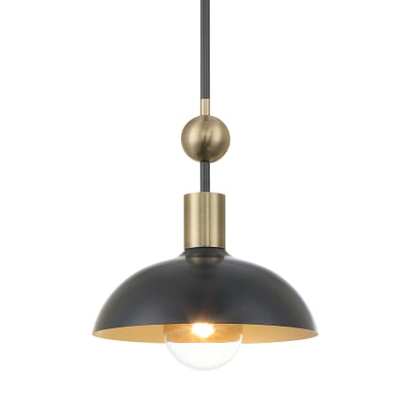 Minka Lavery Biloxi 11" Wide Pendant Coal / Weathered Antique Brass