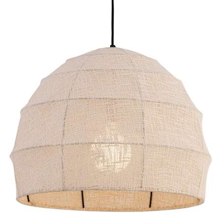 Minka Lavery Lunel 24" Wide Pendant with Woven Linen Shade Dark Bronze