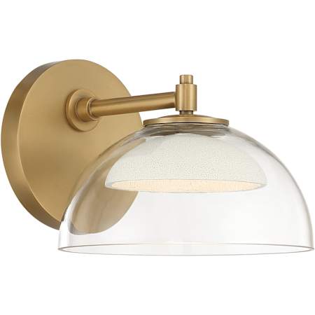 Minka Lavery Halwynd 6" Tall LED Bathroom Sconce with Glass and Cement Shades Legacy Brass
