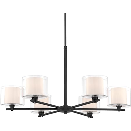 Minka Lavery Seville 6 Light 32" Wide Chandelier Dark Matte Black