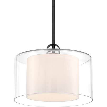 Minka Lavery Seville 13" Wide Pendant Dark Matte Black