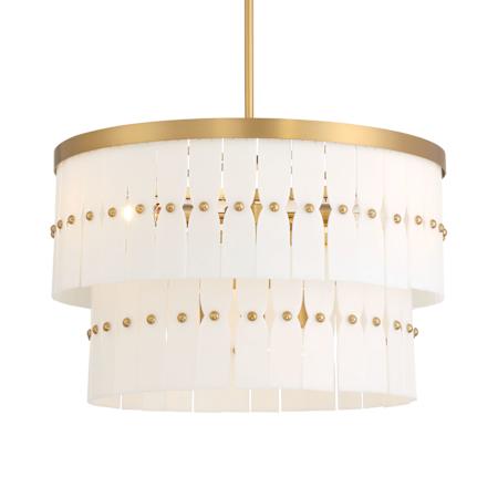 Minka Lavery Coronelle 6 Light 26" Wide Multi Light Pendant Legacy Brass