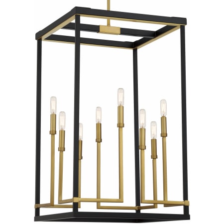 Minka Lavery Union Estates 8 Light 18" Wide Multi Light Pendant Coal / Soft Brass