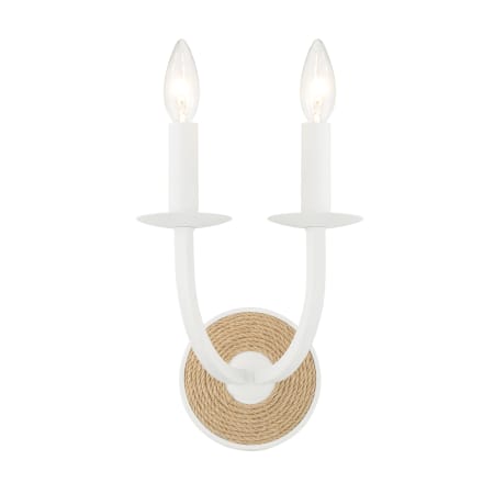 Minka Lavery Lanton 2 Light 11" Tall Wall Sconce Sand White