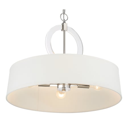 Minka Lavery Cape Coral 4 Light 24" Wide Pendant Polished Nickel