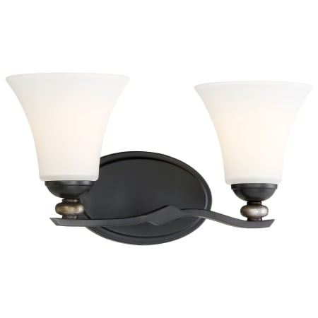 Minka Lavery 2 Light Vanity Light from the Shadowglen Collection Lathan Bronze with Gold Highlights