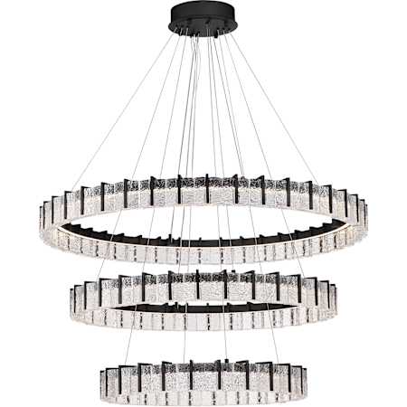 Minka Lavery Sevryn 45" Wide Ring Chandelier Dark Matte Black