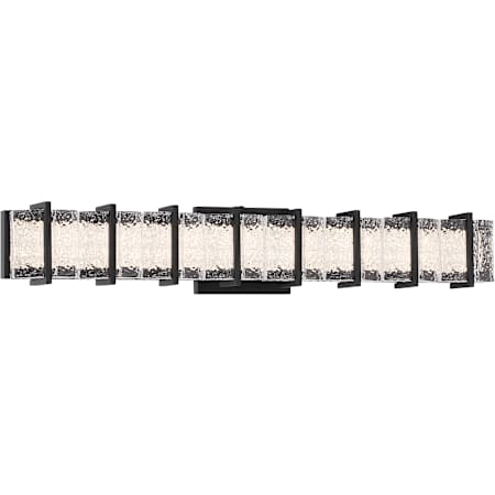 Minka Lavery Sevryn 27" Wide LED Bath Bar with Textured Glass Shade Dark Matte Black