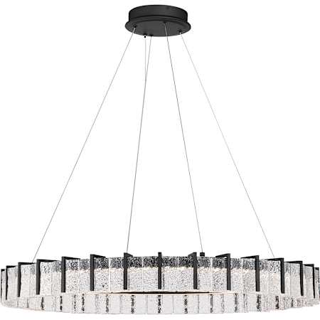 Minka Lavery Sevryn 36" Wide LED Pendant Dark Matte Black