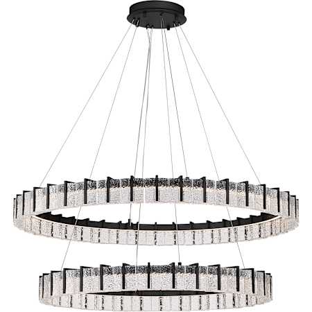 Minka Lavery Sevryn 45" Wide LED Ring Chandelier Dark Matte Black