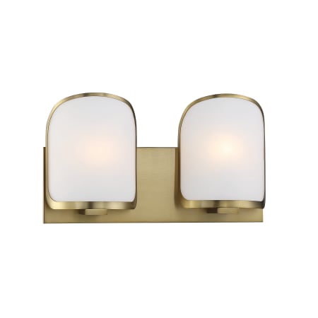 Minka Lavery Bishop Crossing 2 Light 16" Wide Bathroom Vanity Light Soft Brass