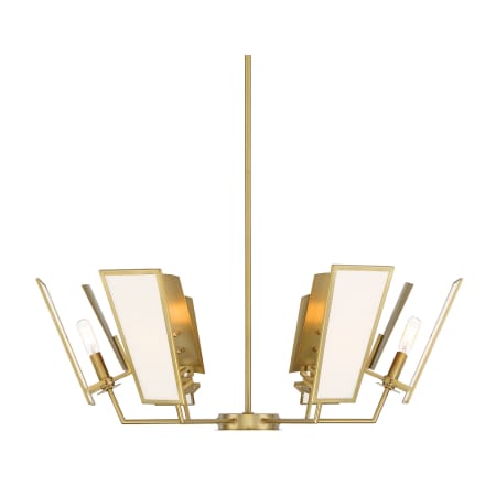 Minka Lavery Ricochet 6 Light 32" Wide Chandelier Soft Brass