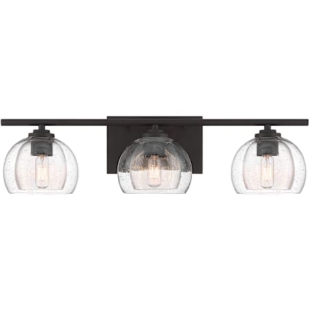 Minka Lavery Glint 3 Light 24" Wide Bathroom Vanity Light with Seedy Glass Shades Dark Bronze