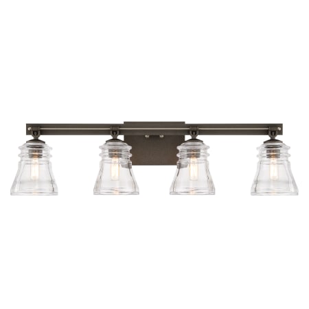 Minka Lavery Graham Avenue 4 Light 31" Wide Bathroom Vanity Light Smoked Iron / Brushed Nickel
