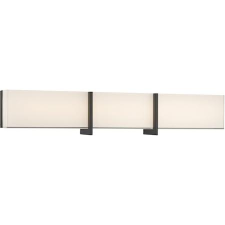 Minka Lavery High Rise 30" Wide LED Bath Bar with Frosted Glass Shade Dark Matte Black