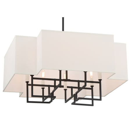 Minka Lavery Upham Estates 8 Light 28" Wide Pendant Coal / Polished Nickel