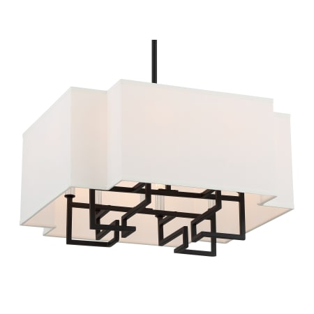 Minka Lavery Upham Estates 8 Light 20" Wide Pendant Coal / Polished Nickel