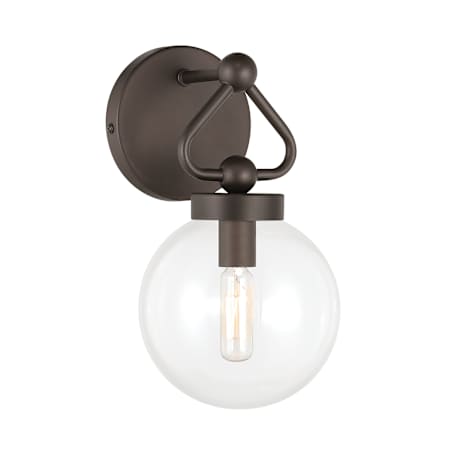 Minka Lavery Stella 11" Tall Bathroom Sconce with Clear Glass Dark Bronze
