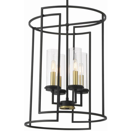 Minka Lavery Hillstone 4 Light 19" Wide Multi Light Pendant Sand Coal / Soft Brass