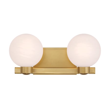 Minka Lavery Mooncrest 2 Light 16" Wide Bathroom Vanity Light with Etched Glass Shades Legacy Brass