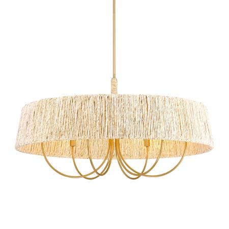 Minka Lavery Hellia 6 Light 36" Wide Multi Light Pendant Legacy Brass
